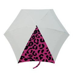 Leopard Print Jaguar Dots Pink Neon Mini Folding Umbrellas by ConteMonfrey