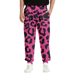Leopard Print Jaguar Dots Pink Neon Men s Elastic Waist Pants by ConteMonfrey