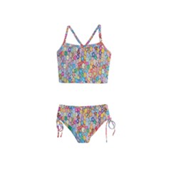 Floral Flowers Girls  Tankini Swimsuit by artworkshop