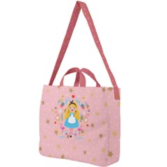 Dots And Stars Square Shoulder Tote Bag by flowerland