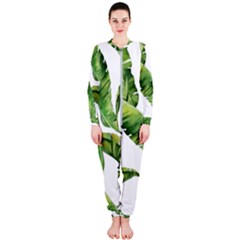 Sheets Tropical Plant Palm Summer Exotic Onepiece Jumpsuit (ladies) by artworkshop