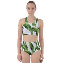 Sheets Tropical Plant Palm Summer Exotic Racer Back Bikini Set by artworkshop