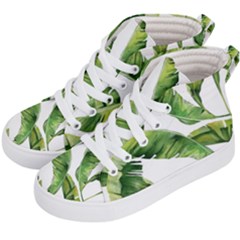 Sheets Tropical Plant Palm Summer Exotic Kids  Hi-top Skate Sneakers by artworkshop