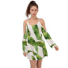 Sheets Tropical Plant Palm Summer Exotic Kimono Sleeves Boho Dress by artworkshop