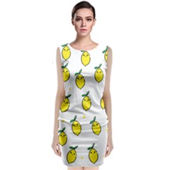 Pattern Lemon Texture Classic Sleeveless Midi Dress by artworkshop