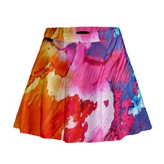 Colorful Painting Mini Flare Skirt by artworkshop