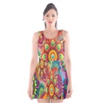 Mandalas Colorful Abstract Ornamental Scoop Neck Skater Dress