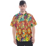 Mandalas Colorful Abstract Ornamental Men s Short Sleeve Shirt