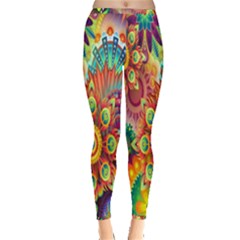 Mandalas Colorful Abstract Ornamental Inside Out Leggings by artworkshop