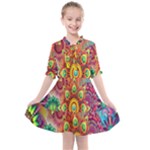 Mandalas Colorful Abstract Ornamental Kids  All Frills Chiffon Dress