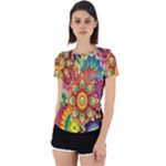 Mandalas Colorful Abstract Ornamental Back Cut Out Sport Tee