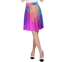 Triangles Polygon Color A-line Skirt by artworkshop