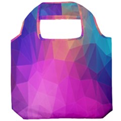 Triangles Polygon Color Foldable Grocery Recycle Bag by artworkshop