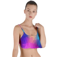 Triangles Polygon Color Layered Top Bikini Top  by artworkshop