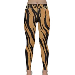 Tiger Animal Print A Completely Seamless Tile Able Background Design Pattern Classic Yoga Leggings by Amaryn4rt
