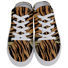 Tiger Animal Print A Completely Seamless Tile Able Background Design Pattern Half Slippers by Amaryn4rt