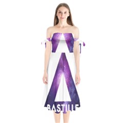 Bastille Galaksi Shoulder Tie Bardot Midi Dress by nate14shop