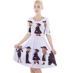 American Horror Story Cartoon Quarter Sleeve A-line Dress by nate14shop