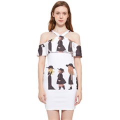American Horror Story Cartoon Shoulder Frill Bodycon Summer Dress by nate14shop