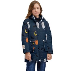 Halloween Kid s Hooded Longline Puffer Jacket by nate14shop