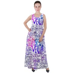 Piere Veil Empire Waist Velour Maxi Dress by nate14shop