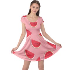 Water Melon Red Cap Sleeve Dress by nate14shop