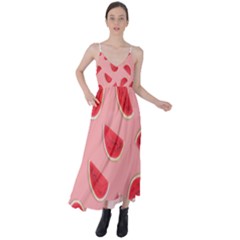Water Melon Red Tie Back Maxi Dress by nate14shop
