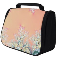 Peach Spring Frost On Flowers Fractal Full Print Travel Pouch (big) by Artist4God