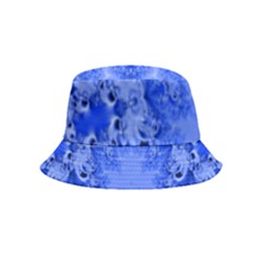 Blue Sky Over The Bluebells Frost Fractal Inside Out Bucket Hat (kids) by Artist4God