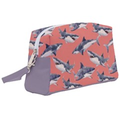 Watercolor-sharks Wristlet Pouch Bag (large) by walala