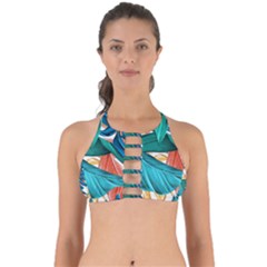 Leaves Tropical Exotic Perfectly Cut Out Bikini Top by artworkshop