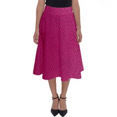 Pink Leather Leather Texture Skin Texture Perfect Length Midi Skirt by artworkshop