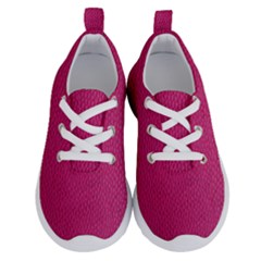 Pink Leather Leather Texture Skin Texture Running Shoes by artworkshop