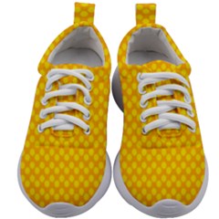 Polkadot Gold Kids Athletic Shoes by nate14shop