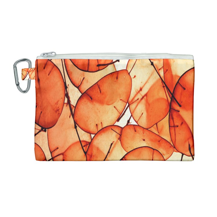 Orange Canvas Cosmetic Bag (Large)