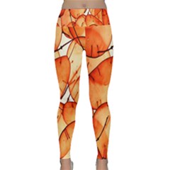 Orange Lightweight Velour Classic Yoga Leggings by nate14shop