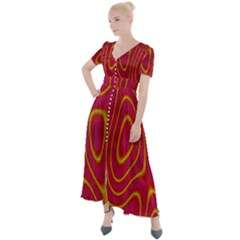 Pattern Pink Button Up Short Sleeve Maxi Dress by nate14shop