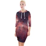 Milky-way-galaksi Quarter Sleeve Hood Bodycon Dress