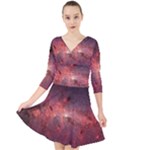 Milky-way-galaksi Quarter Sleeve Front Wrap Dress