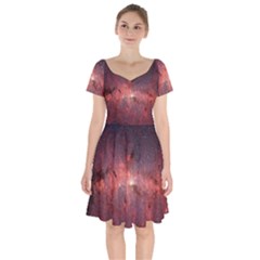 Milky-way-galaksi Short Sleeve Bardot Dress by nate14shop