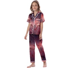 Milky-way-galaksi Kids  Satin Short Sleeve Pajamas Set by nate14shop