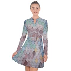 Tiles-shapes Long Sleeve Panel Dress by nate14shop