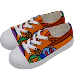 Graffiti 1 Kids  Low Top Canvas Sneakers by nate14shop