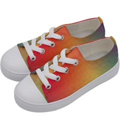 Colorful Rainbow Kids  Low Top Canvas Sneakers by artworkshop