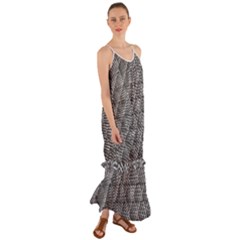 Grid Wire Mesh Stainless Rods Metal Cami Maxi Ruffle Chiffon Dress by artworkshop