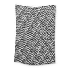 Grid Wire Mesh Stainless Rods Metal Small Tapestry by artworkshop