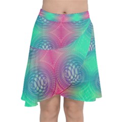 Infinity Circles Chiffon Wrap Front Skirt by Thespacecampers