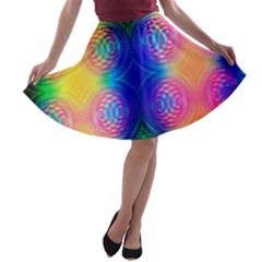 Inverted Circles A-line Skater Skirt by Thespacecampers