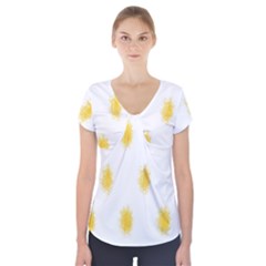 Abstract 003 Short Sleeve Front Detail Top by nate14shop
