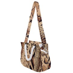 Animal-pattern-design-print-texture Rope Handles Shoulder Strap Bag by nate14shop